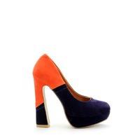 Two Tone Block Heel Shoes