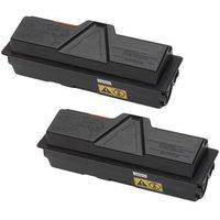 twin pack kyocera tk 140 remanufactured black laser toner cartridge