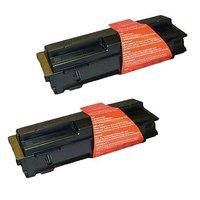 twin pack kyocera tk 130 remanufactured black laser toner cartridge