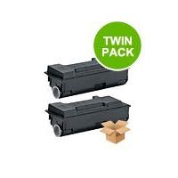 twin pack kyocera tk 320 remanufactured black high capacity toner cart ...