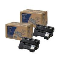 twin pack epson s051173 black original return program laser toner cart ...