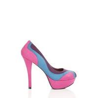 Two Tone Suedette Platform Shoes