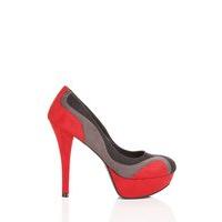 Two Tone Suedette Platform Shoes