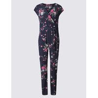 Twiggy Floral Print Jumpsuit with Belt