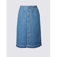 Twiggy Denim A-Line Midi Skirt