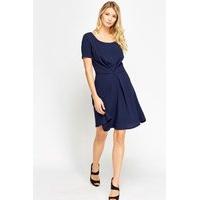 Twist Front Formal Skater Dress