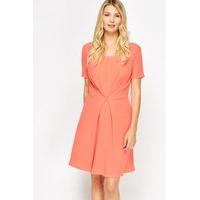 Twist Front Formal Skater Dress