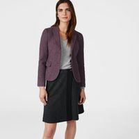 Twill Wool Blazer - Purple Wine