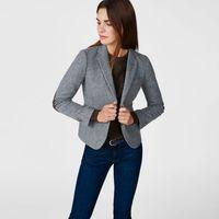 Twill Wool Blazer - Dark Antracit Melange