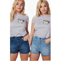 Twin Pack Denim Mom Shorts - Save 20% - blue