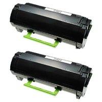 TwinPack: Lexmark 602 Black Remanufactured High Capacity Return Program Toner Cartridge