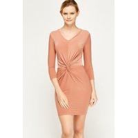 twist knot bodycon dress