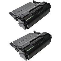 twin pack lexmark t650h11e black remanufactured toner cartridge