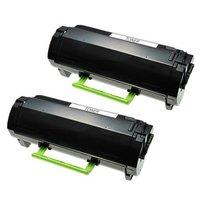 twin pack lexmark 522 52d2000 remanufactured black standard capacity t ...