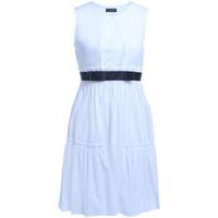 twin set abito twin set in popeline bianco womens dress in white