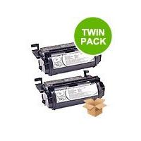 TWIN PACK: Lexmark 12A6760 Black Remanufactured Toner Cartridges