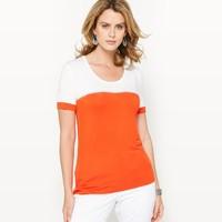 Two-Tone Draped T-Shirt