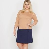 Two-Tone Milano Knit Dress