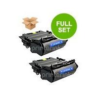 TwinPack: Lexmark 12A7365 Black Remanufactured Toner Cartridge