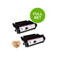twin pack lexmark 12a5745 remanufactured black high capacity toner car ...