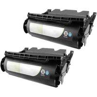 twinpack lexmark 12a5840 black remanufactured toner cartridges