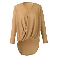 twist front dip hem top