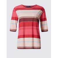 Twiggy Modal Blend Striped Half Sleeve T-Shirt