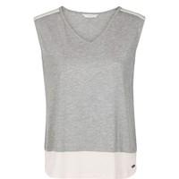 Two-Tone Crew Neck Sleeveless T-Shirt