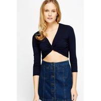 twist front crop top