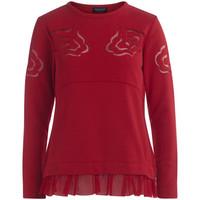 Twin Set Twinset red long sleeves fleece women\'s Sweatshirt in red