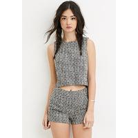 two tone boucle top