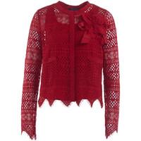 Twin Set Red macramè lace short jacket women\'s Shirts and Tops in red