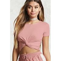 twist front crop top