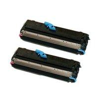 TWIN PACK :Oki 09004168 Black Remanufactured Standard Capacity Toner Cartridge