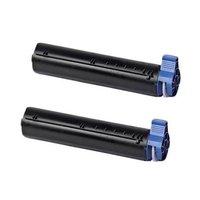 twin pack oki 45807106 black remanufactured high capacity toner cartri ...