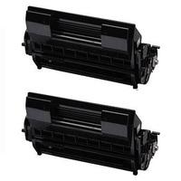 twin pack oki 09004462 black remanufactured high capacity toner cartri ...