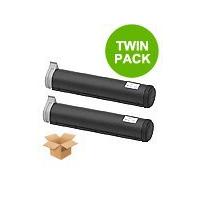 TWINPACK: Oki 09002390 Remanufactured Black Toner Cartridge