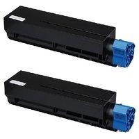 twin pack oki 44992402 black remanufactured high capacity toner cartri ...