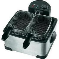 Twin cold zone deep fryer with manual temperature settings Clatronic FR 3195 Stainless steel