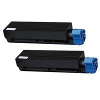 TWIN PACK: Oki 44917602 Remanufactured Black High Capacity Toner Cartridge