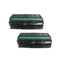 twin pack ricoh 407249 black remanufactured standard capacity toner ca ...