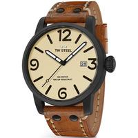 TW Steel Mens Brown Leather Strap Watch TWMS41