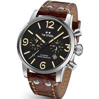 tw steel mens brown maverick strap watch twms4