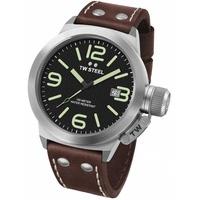 TW Steel Mens Canteen Brown Strap Watch TWCS22