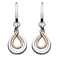 two tone infinity drop earrings 61341rg014