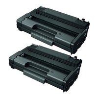 twin pack ricoh 406522 remanufactured black toner cartridge