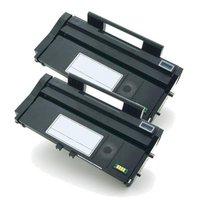 twin pack ricoh 407166 black remanufactured toner cartridge