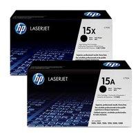 twin pack hp laserjet no15x large black original toner cartridges full ...