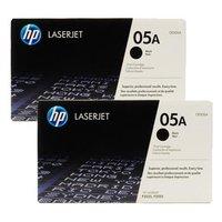 twin pack hp laserjet 05a black original toner cartridges with smart p ...