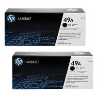 twin pack hp laserjet no49a black original toner cartridges full code  ...